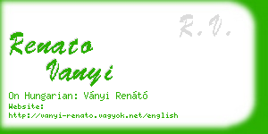 renato vanyi business card